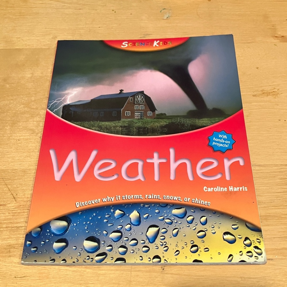 Science Kids Weather Book by Caroline Harris - Red and Blue